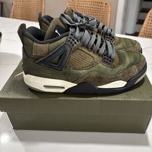 Size 8- Jordan 4 SE Retro SE Craft - Olive - PREOWNED With Original Box
